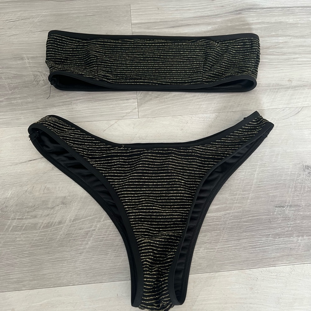 black and gold bikini
